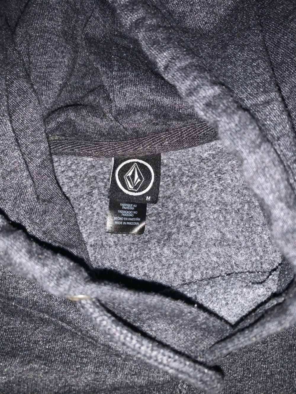 Volcom Men's Charcoal Hooded Pullover Sweatshirt - Picture 3 of 3